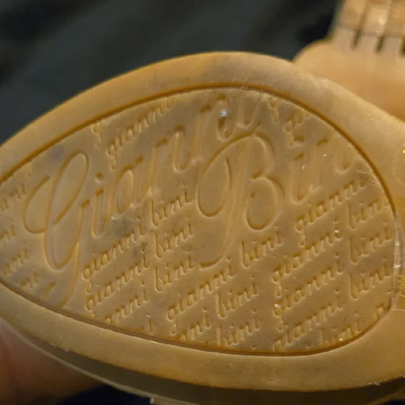 Gianni Bini Tan and Gold Wedge Sandals - Picture 6 of 7